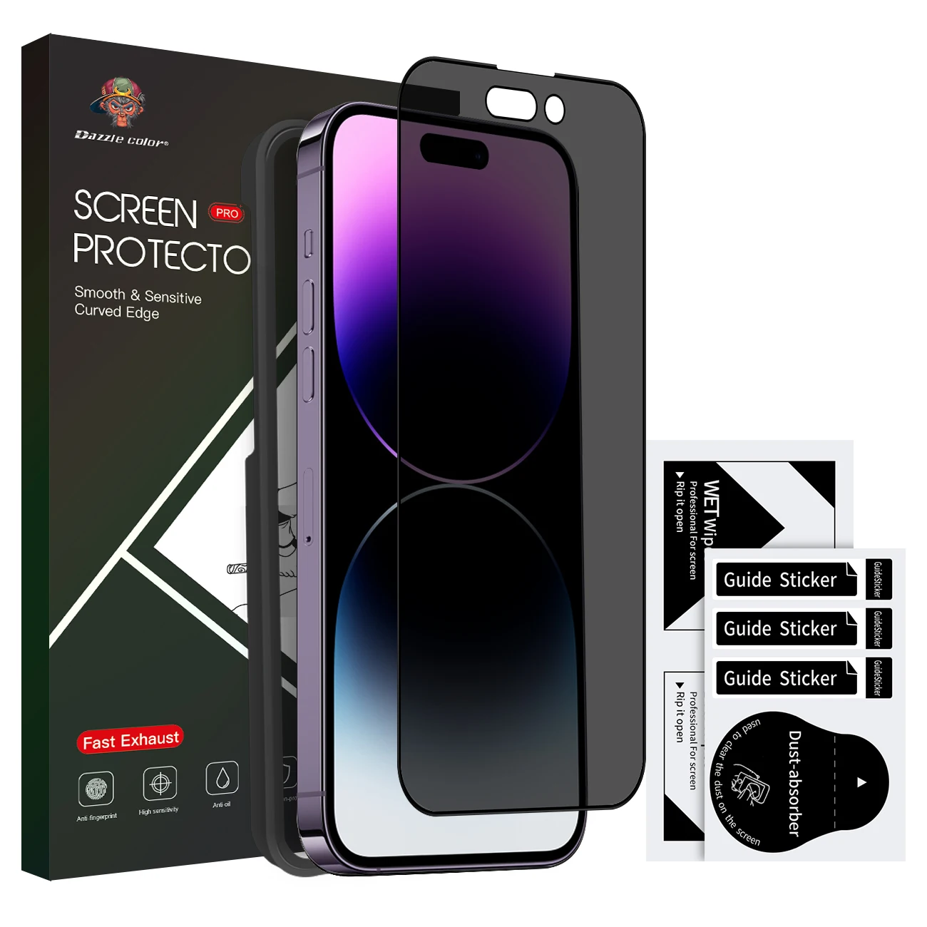 Factory Wholesale  For iPhone 14 pro Max 13 12  9H 2.5D Anti Spy Privacy Screen Protector Tempered Glass