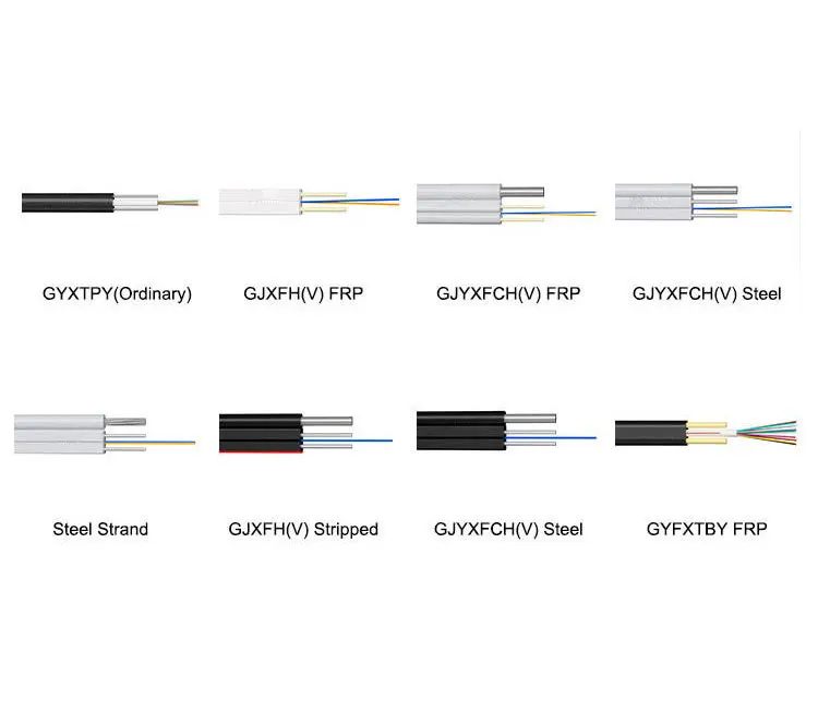 Factory made best indoor usable optical fiber lead-in cable 1, 2, 4 core optical fiber
