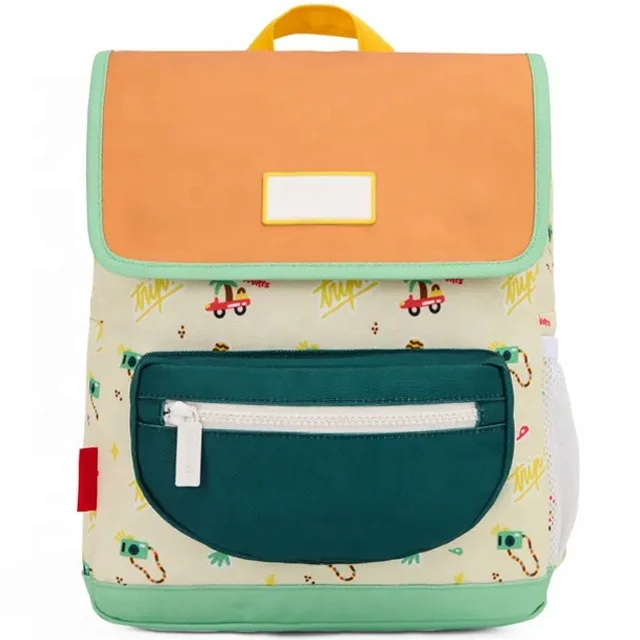 Manufacturer Custom 2024 New Eco Friendly Recycled Polyester Cute Cartoon Print Children School Bag Backpack For Kids Boys Girls