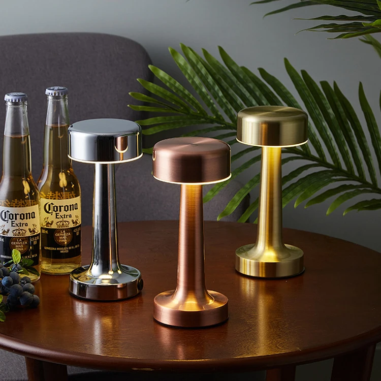 Personality Fashion Decoration Acrylic Iron USB Charging Touch Control Coffee Party LED Table Lamp