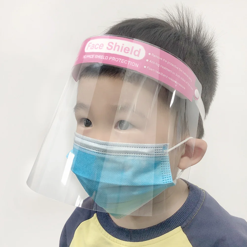 
Cartoon Children Protective Face Shield PET Transparent Facial Sheilds Kids Full Face Splash-proof Foam-proof 