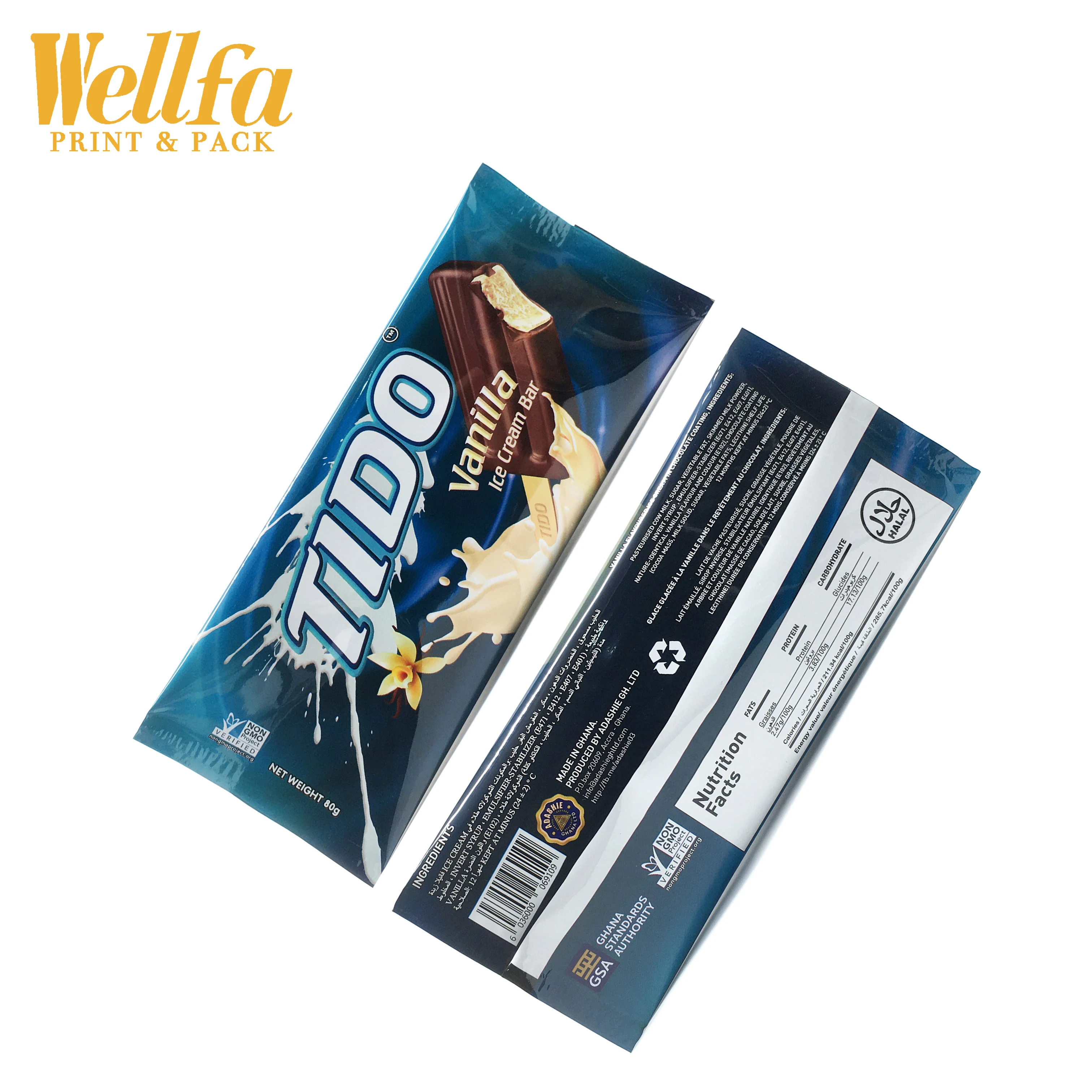 Фабричная фольга для шоколадного мороженого