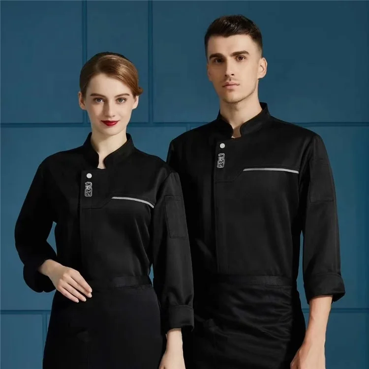 
High Quality Cheap Restaurant Kitchen Cookwear Chef Uniform Jacket Casual Chef Coats 