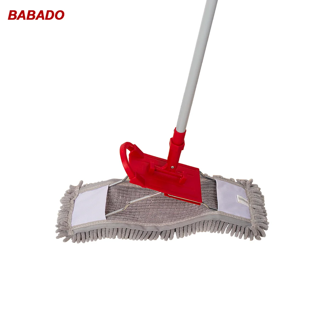 BABADO 40cm Hot Selling Chenille Dust Mop Smart Microfiber Flat Mop For Household Floor Cleaning