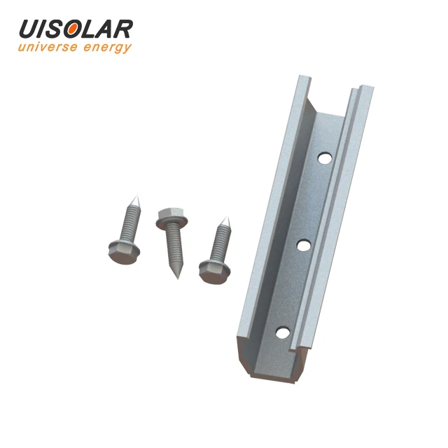 UISOLAR Easy to Install PV Solar Panel Mounting System Aluminum Rail Mini Short Solar Rail for Tin Roof