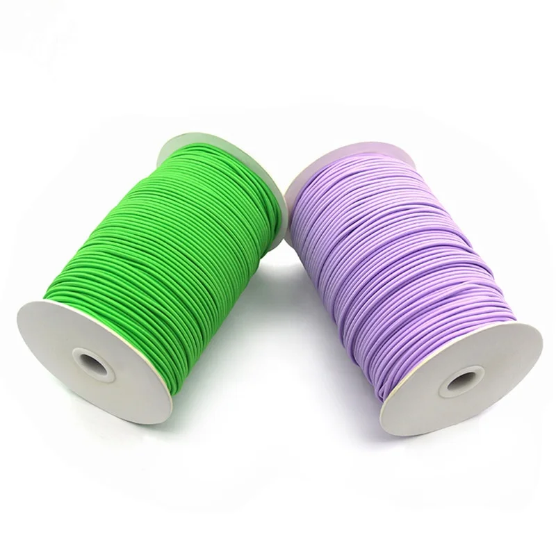2mm Garment Accessories Latex Cord Elastic String Round Rope Round Elastic Cord