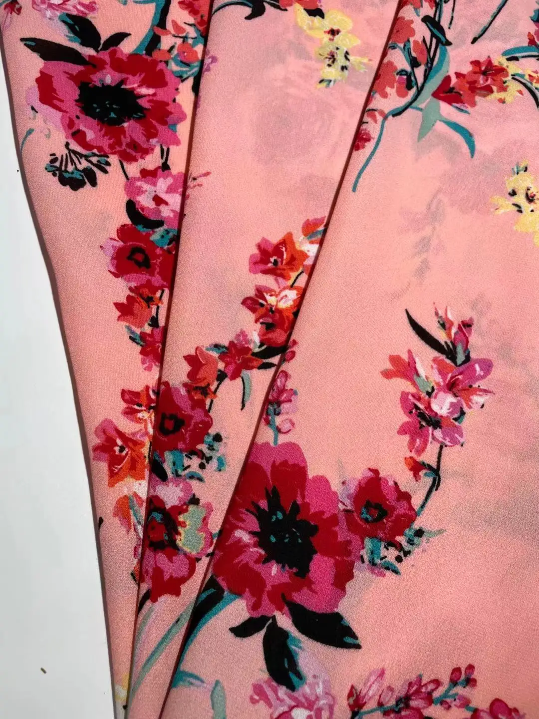 HOT SUMMER DRESS FLORAL DESIGN POLYESTER DIGITAL PRINTED FABRIC CHIFFON DOBBY GGT