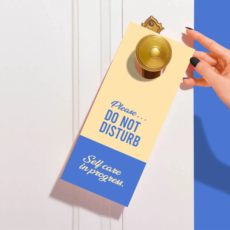 Custom Prining Die Cut Shape Do Not Disturb Hotel Door Hanger Tags
