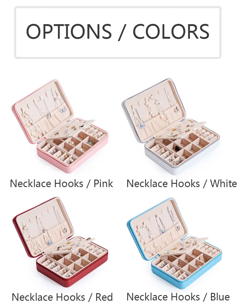 Женская дорожная сумка на молнии, бархатная сумка для хранения ювелирных изделий Caja de para joyeria, органайзер, кожаный чехол, шкатулка для ювелирных изделий