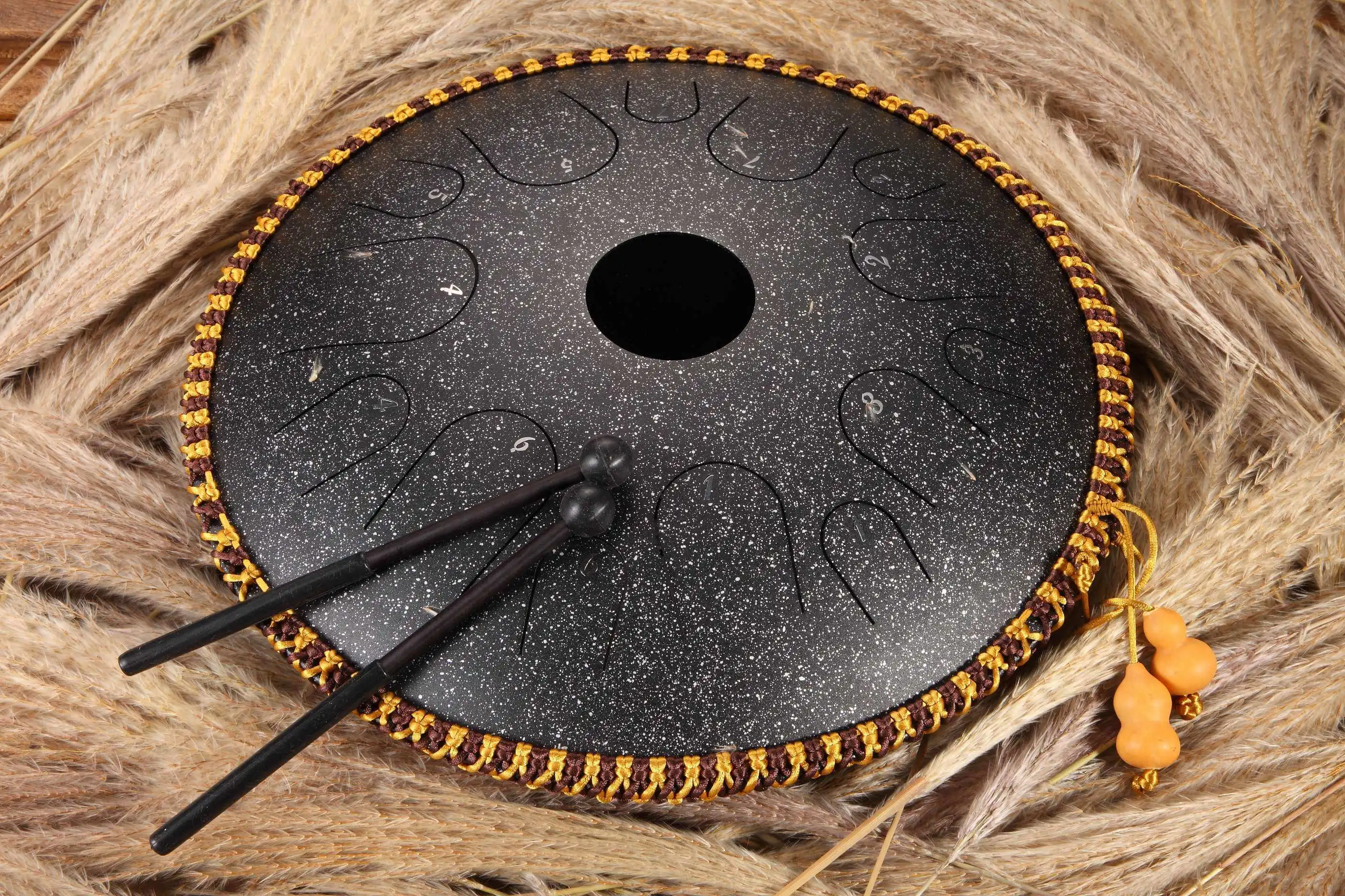 
Professional Pure Copper Tongue Drum 14 Notes 14 Inches, hangpan drum steel ,Tongue Drum 