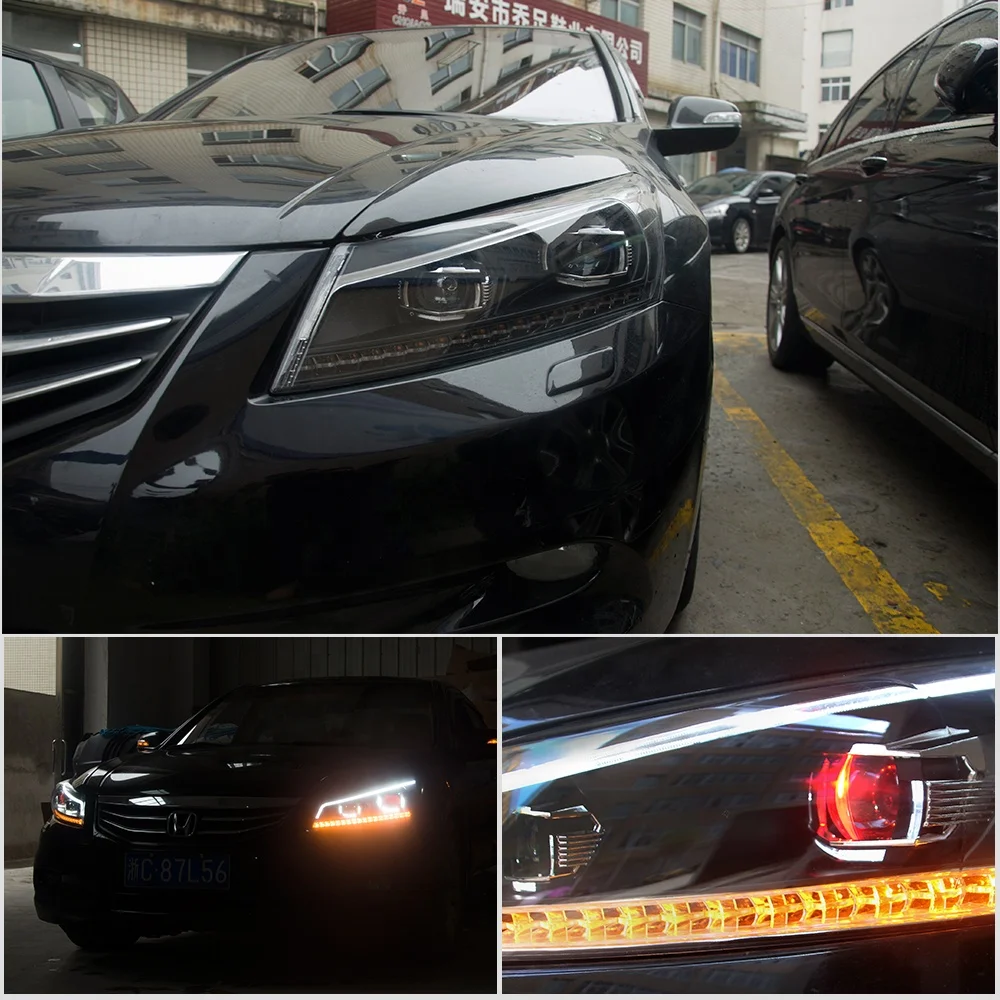 Vland manufacturer headlight for 2008-2013 demon eye LED head lamp for HONDA ACCORD