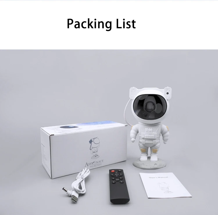 Smart 3D Astronaut Lamp spaceman projectors Rechargeable Projector Night Light Creative Home Decoration Ornaments for Bedroom