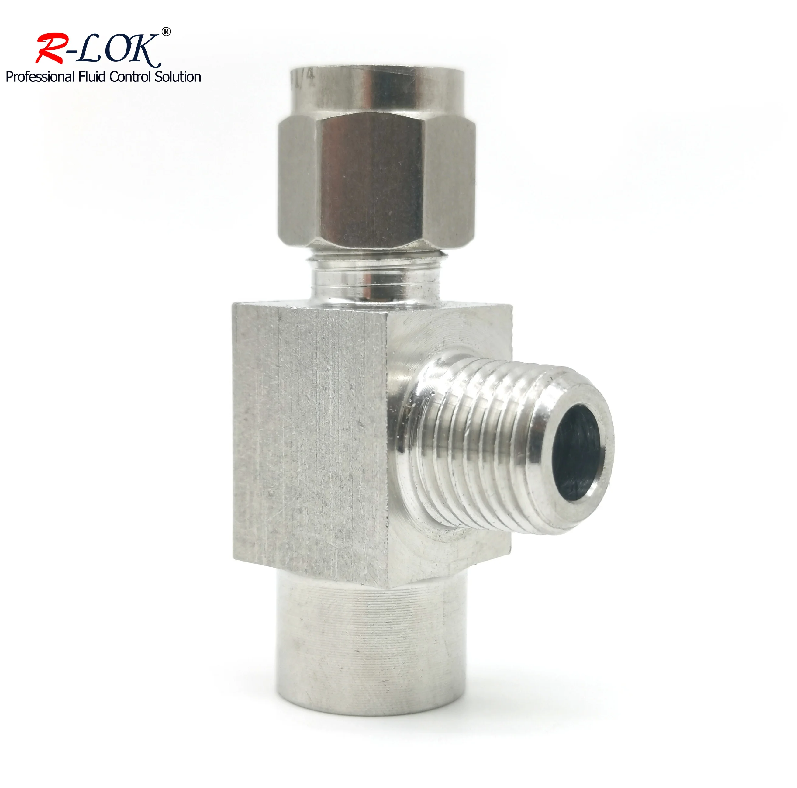 Swagelok Stainless Steel Hydraulic Equal Reducing Union Tee Double Ferrule Three Way Tee for Gas and Oil Instrument Tube Fitting
