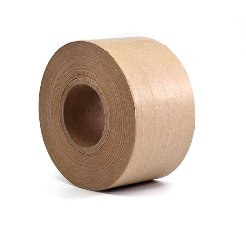 Nature Rubber Glue Strong Self Adhesive Carton Packing Brown Reinforced Kraft Paper Tape