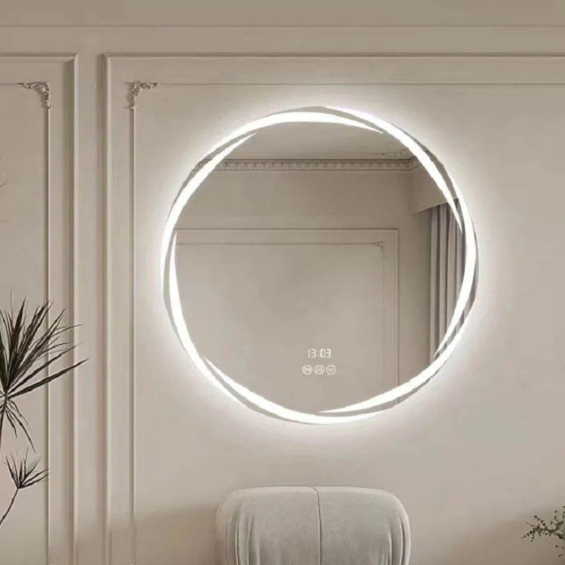 Backlight Large Bathroom Backlit Led Lighted mirror Illuminated Wall Mirror round smart touch mirror for bathroom