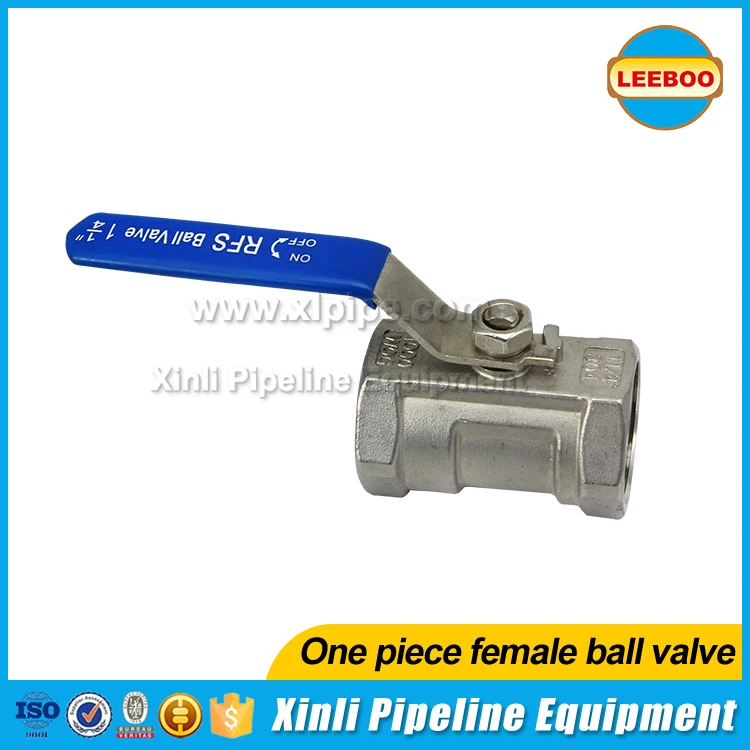 Factory hot sale DN50 sanitary BSP NPT female internal screw thread manual one piece ss 316 stainless steel ball valve for steam