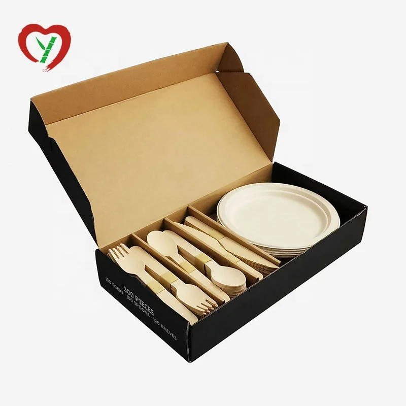 Eco-Friendly Cheap Disposable Wood Cutlery Tableware Made of Birch Wood