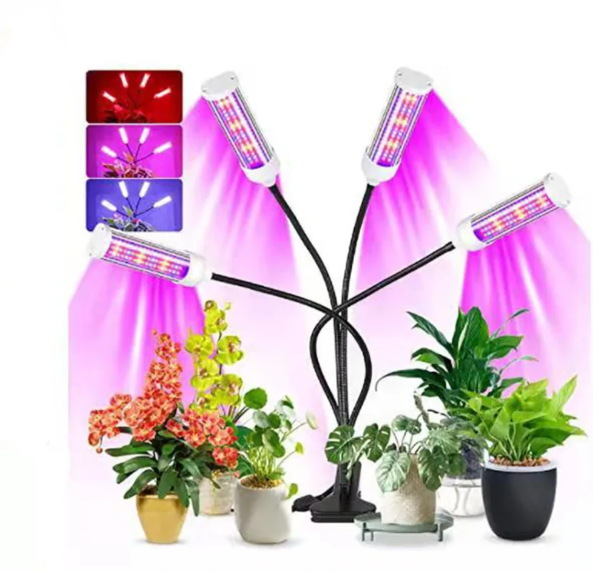 High Quality Auto On Off Timing Full Spectrum Clip Plant Growing Lamp With Blue Red Led For Indoor Plant Growth Led Light