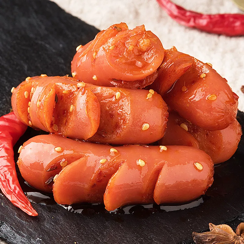 Wholesale Instant Hot Dogs Casual Snacks Mini Ham Sausage Meat Snacks Flowering bratwurst 20g