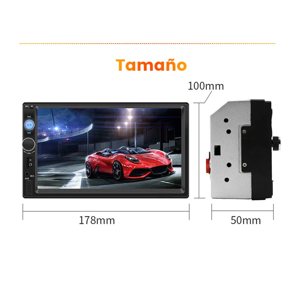Mekede México Almacén ND1 siete colores luz MP5 7 pulgadas 800*480 wince coche sistema reproductor multimedia para universal
