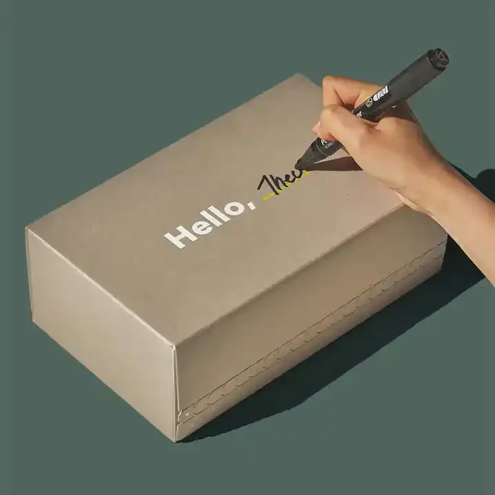 Custom Hand Writing Corrugated Paper Cardboard Packaging Zipper Mailer Shipping Gift Box for Logistic