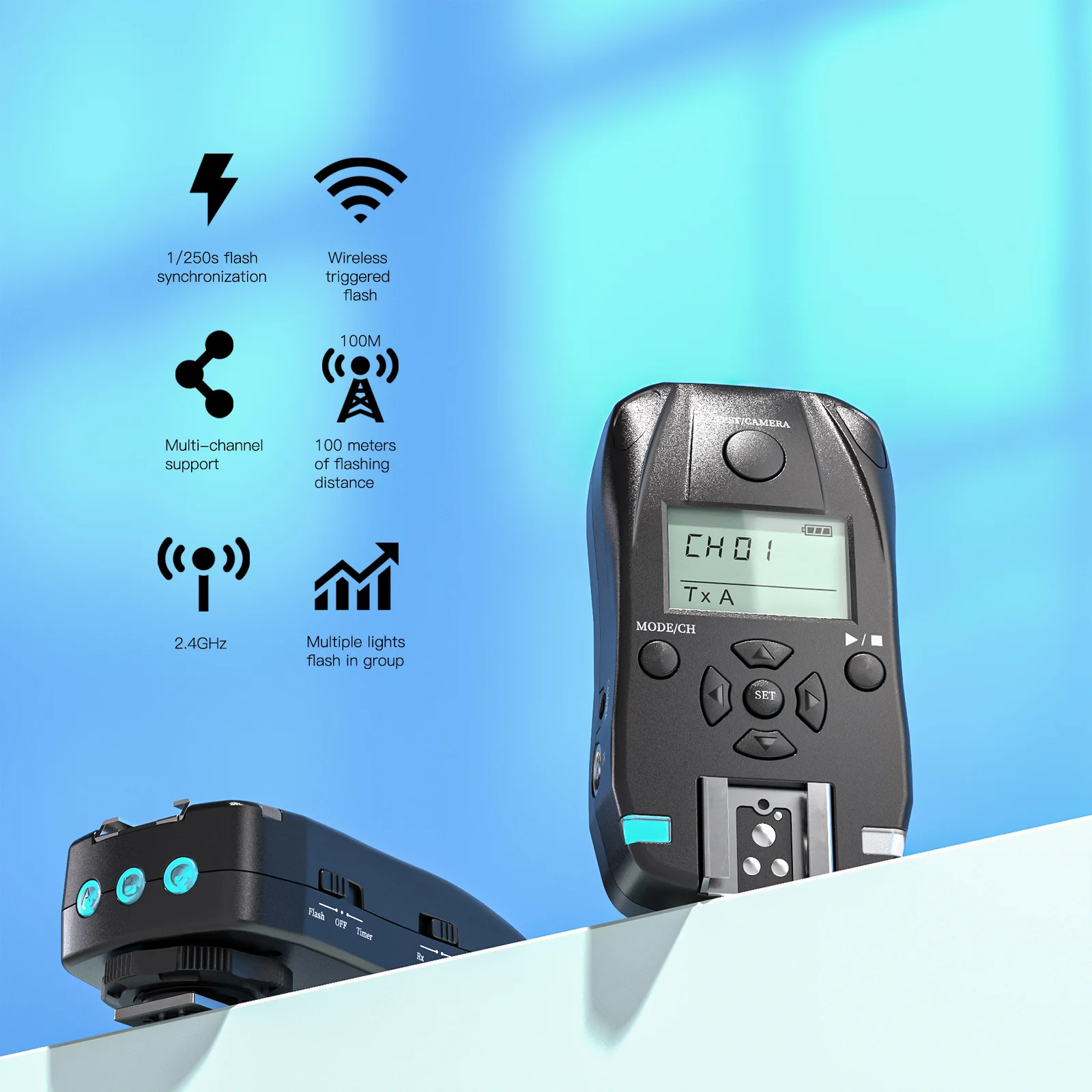 Factory Hot Sale FSK 2.4GHz Studio Flash Speed light Wireless Flash Trigger for Canon Camera