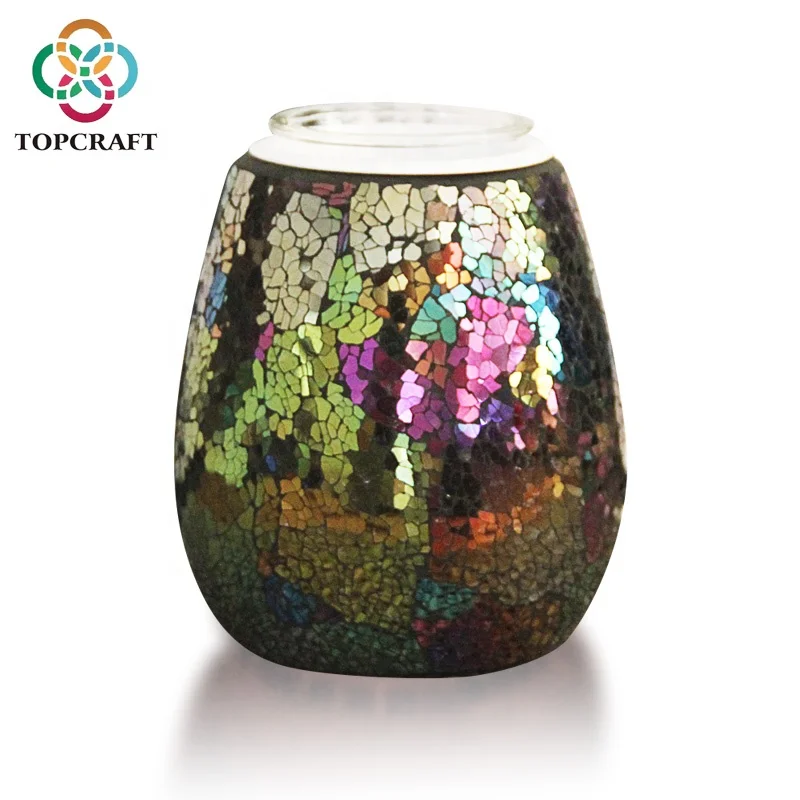 New mosaic lighting glass electric candle wax melter 13 colors for choose