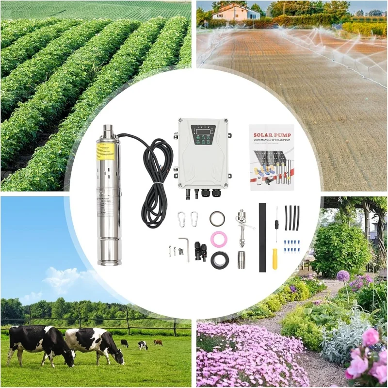 high pressure irrigation 2 inch solar powered water submersible deep well pump
