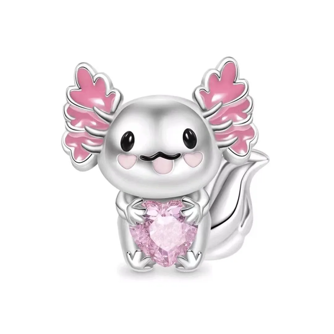 Little Dragon Heart Holding Owl bead charms for jewelry making Little Horse Diy Beaded New arrive Christmas Tree Snowman Pendant