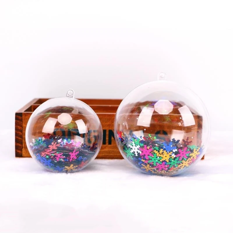High quality openable hollow 8cm 20cm 30cm 10cm plastic acrylic transparent ball