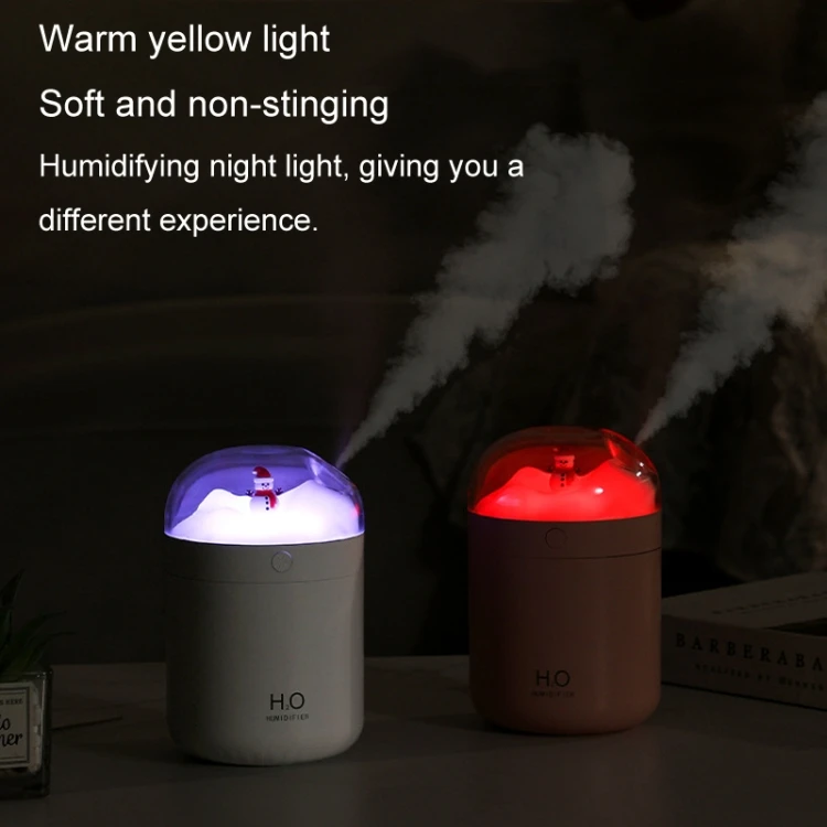 500ml Snowman Humidifier USB Desktop Large Capacity Colorful Ambient Light Air Humidifier