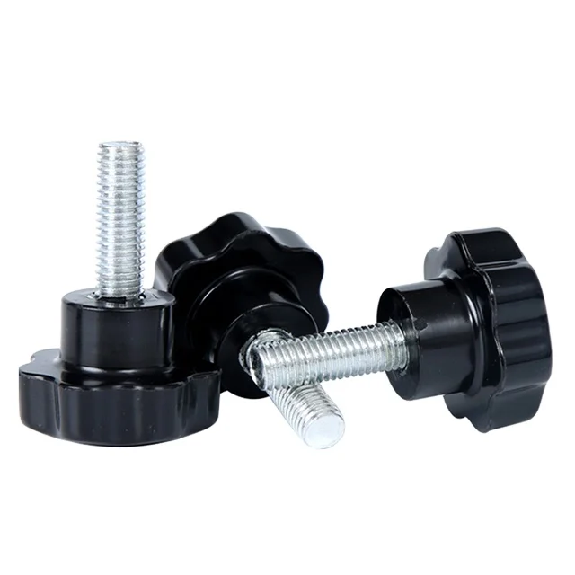 1/4-20 M5 M3 M6 M8 Plum Handle Screw Wing Knob Screws Adjustable Plastic Star Head Knurled Thumb Screw
