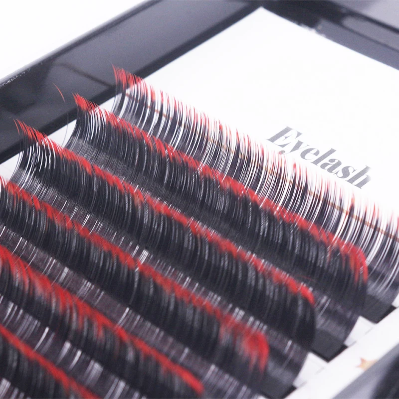 Factory Direct Sales individual gradient color lashes two tone mix color lash extension