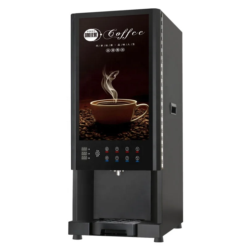 Commerical Instant Automatic Coffee Vending Machine 7 kinds drinks hot chocolate automatic commercial instant coffee maker