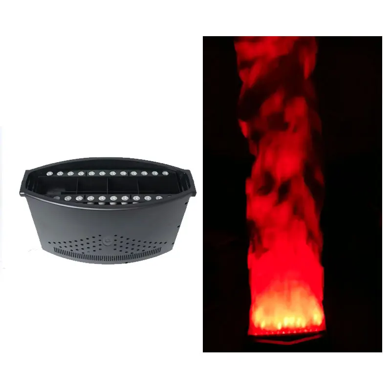 Silk Cloth Fire Flame Light LED DJ Stage Disco Holiday Backdrop Double Blower 2m RGB Electric Fake Flame Effect Machine