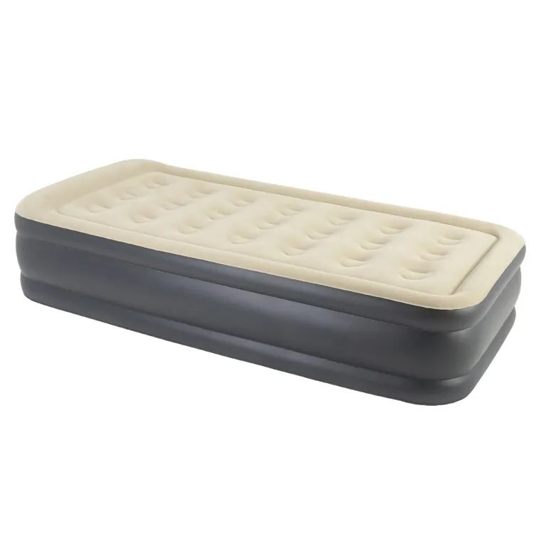 china Jilong 27286 factory inflatable double airbed flocked surface with built in pump