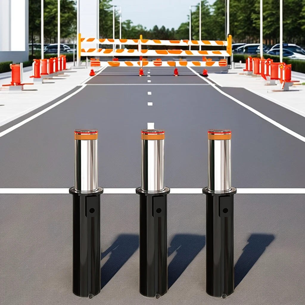 SWS Automatic Retractable Hydraulic Bollards Post Car Parking Bollard Stainless Steel Driveway Residential Automatic Bollard