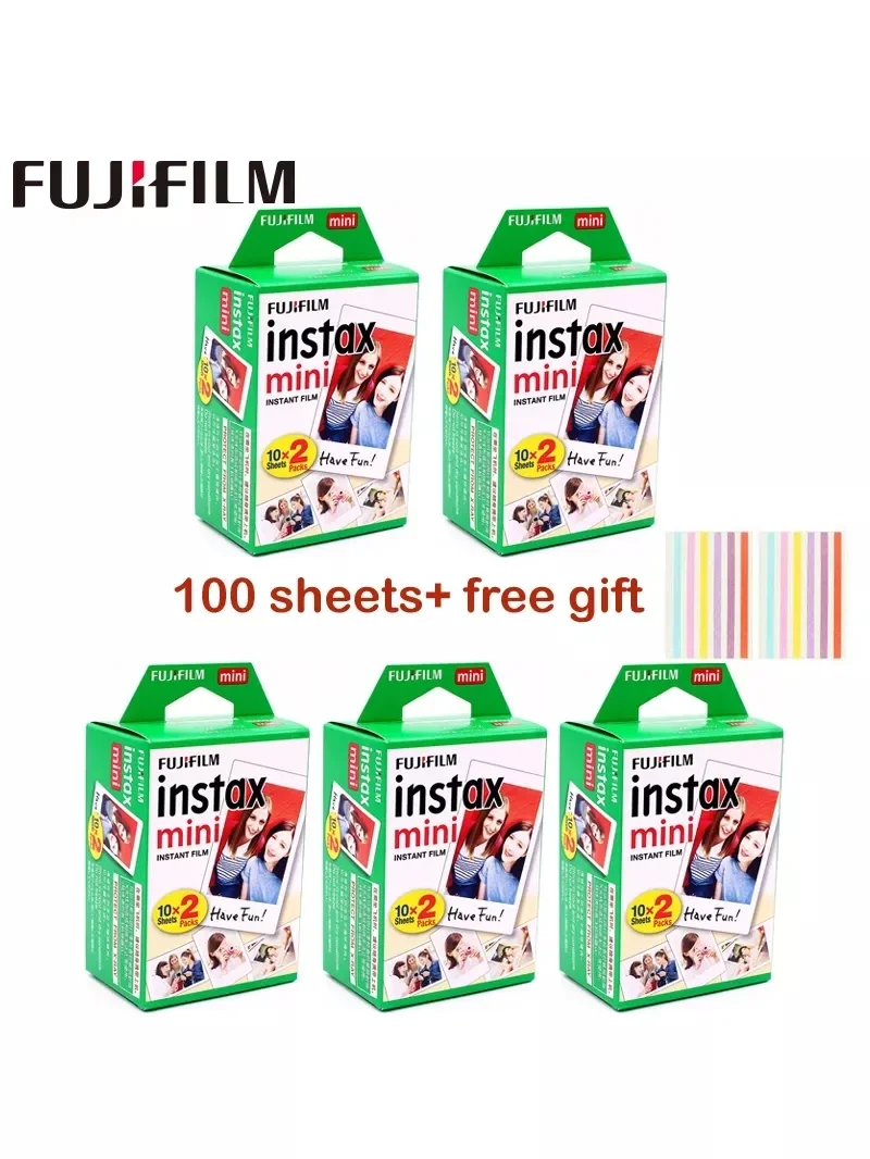 10-100 sheets Fuji Fujifilm instax mini white films for Instant Camera 8 9 7s Photo paper