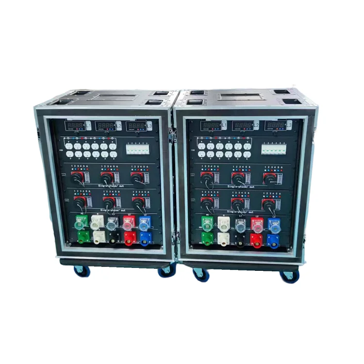 3 phase power distribution equipment 19 pole socapex power distro box