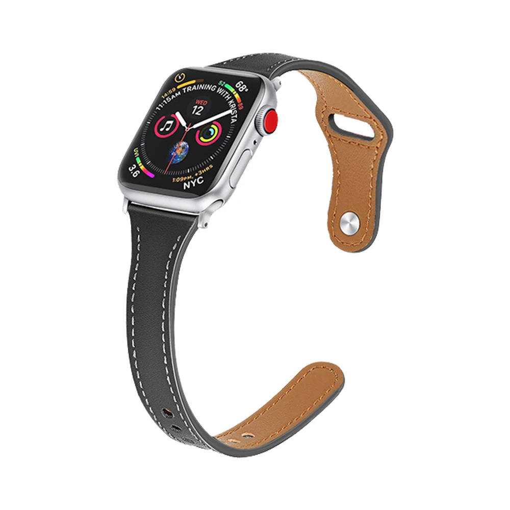 Ремешок из натуральной кожи для Apple Watch Iwatch четыре поколения кожаный термоусадочный автомобильный ремешок
