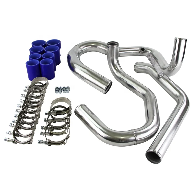 Aluminum Turbo Intercooler Piping Kit w/Clamps+Silicone Couplers Blue For 98-05 Volkswagen VW Jetta Golf GTI MK4 1.8T