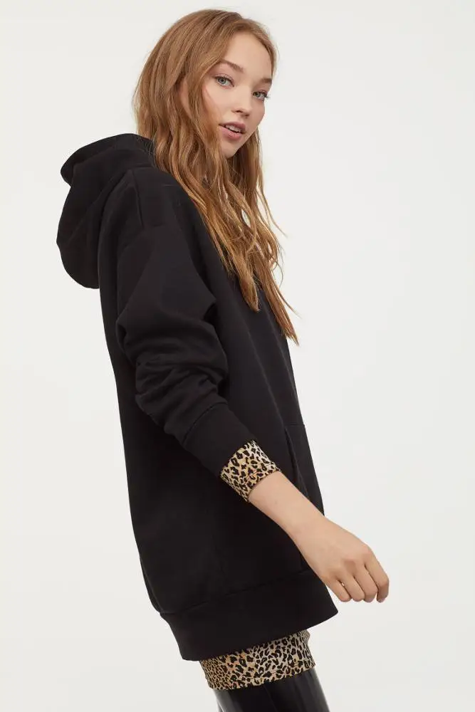 Fashion New Trendy Plain Pink Oversized Hoodie Women