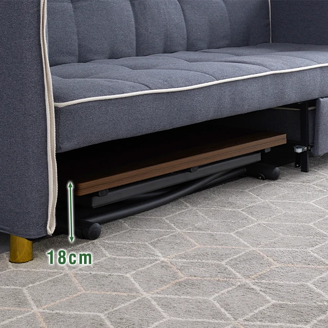 Modern Style Foldable Coffee Table with Lifting Function Dual-Use Dining Table for Living Room or Kitchen Wooden Material