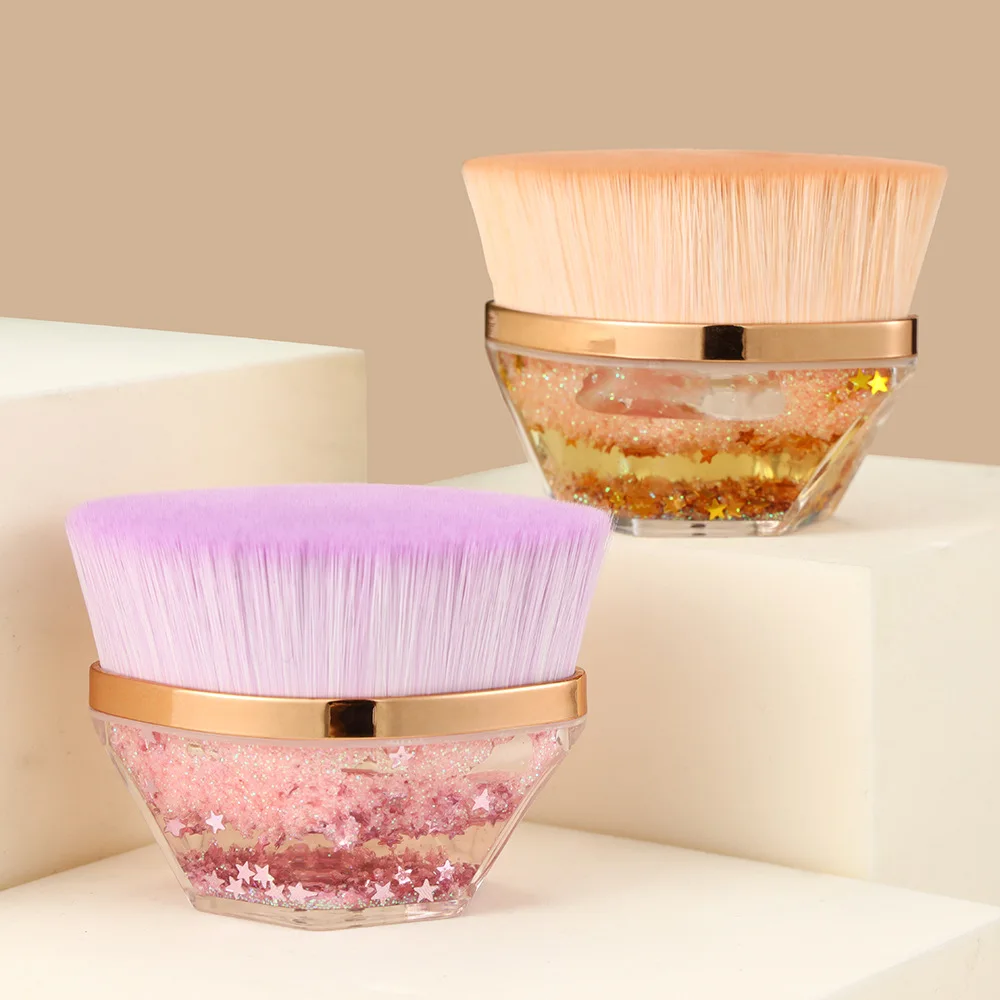 New 55 petal makeup brush quicksand handle foundation liquid beauty makeup concealer brush 55 magic foundation brush wholesale