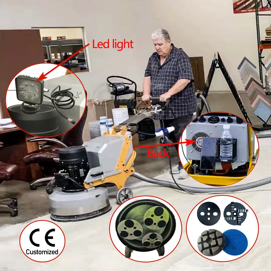 Merrock Concrete Floor Grinders Dcal Floor Grinding Machine For Concrete Marble Granite Epoxy