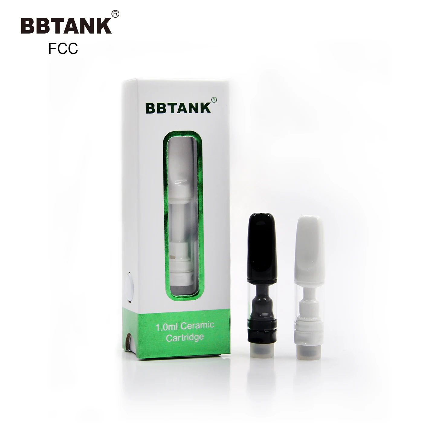 BBTANK FCC Full Ceramic 510 Thread CBD Thick Oil Cartridge 1 ml 0.5 ml Vape Pen Cartridge With Packaging Box