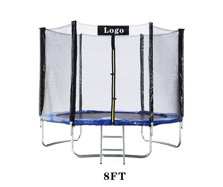 Zoshine 6/8/10/12/14FT Blue Round Outdoor Trampoline Anti-rust Coating Boys Girls Sports Fitness Trampoline