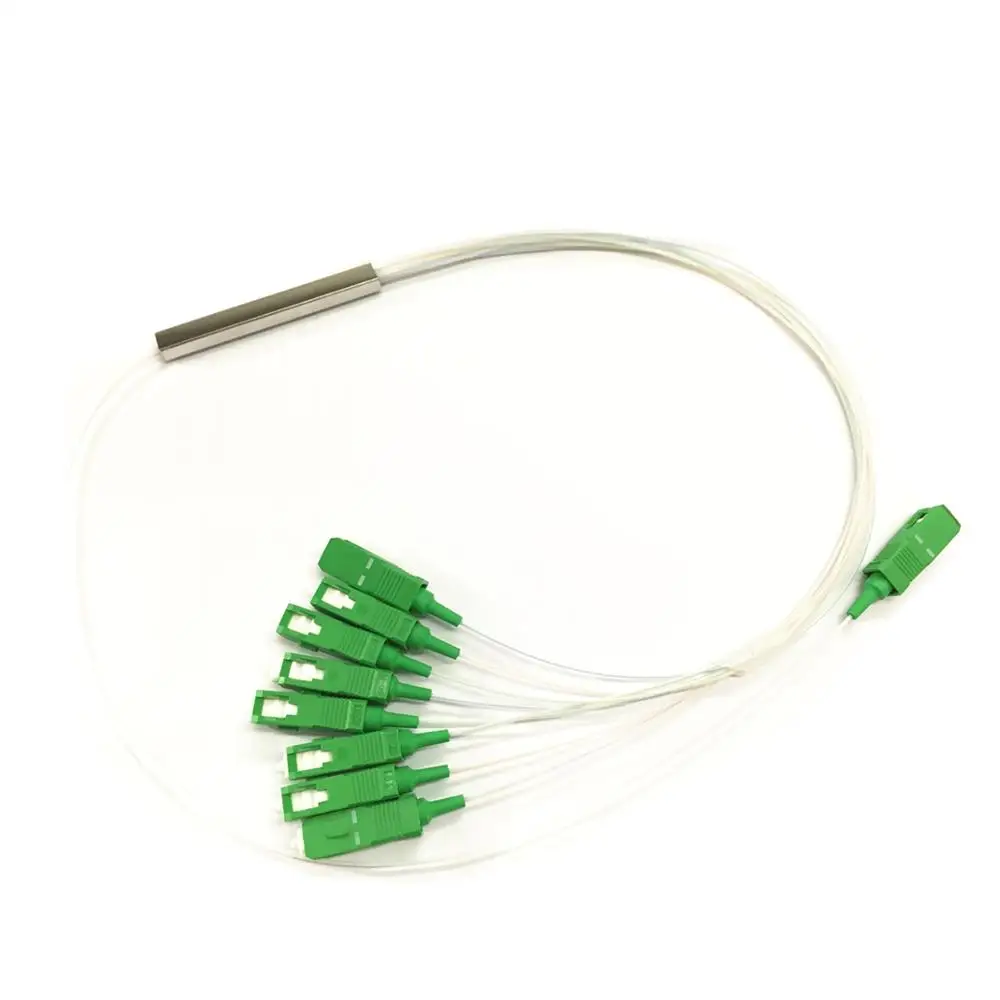 1X8 PLC Splitter модуль волоконно-оптический сплиттер 1*8 мини Сплиттер Волоконно-Оптический FTTH стальная трубка Тип