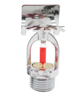 Brass chrome finished pendant upright horizontal sidewall fire sprinkler nozzle