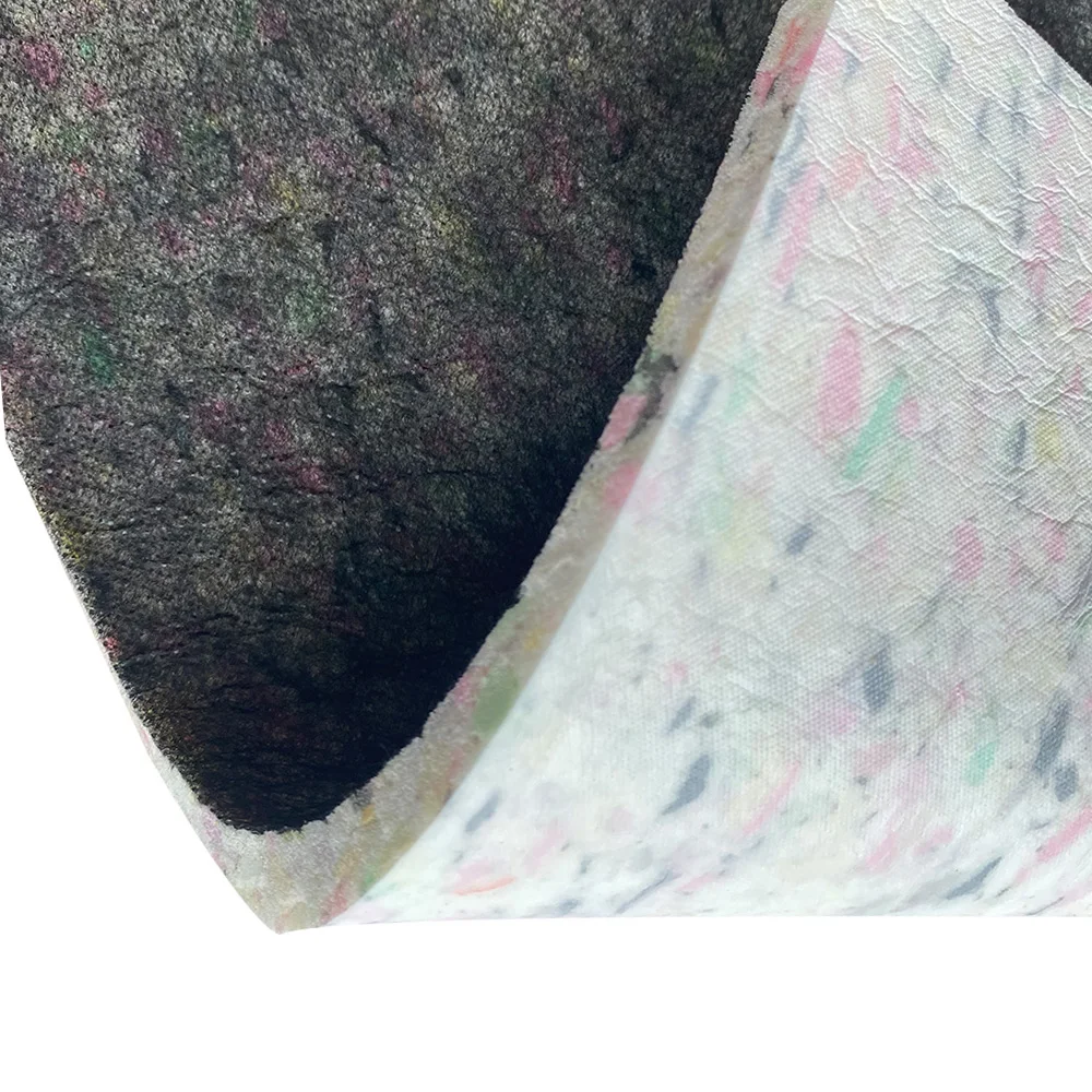 Flame retardant 120 kg/m3 Thickness 8mm Single PE coated hardwood rug padding foam sheets carpet underlayment